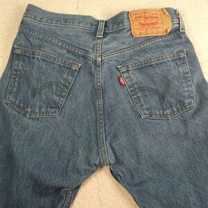 Levis' 501XX Blue Straight Fit Button Fly Denim Jeans W30xL30